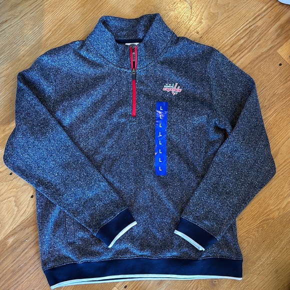 NHL Other - NHL Washington Capitals fleece quarter-zip, NWOT, youth L